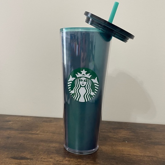 Starbucks 2021 Emerald Green Sparkle Venti Tumbler - Picture 1 of 5